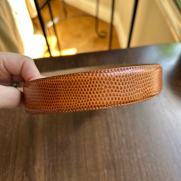 NWOT l.magnin vintage genuine lizard brown women’s size small belt - Picture 9 of 12